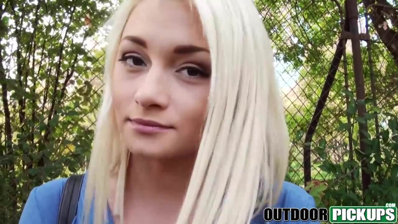 Real teen beaty POV screwed for cash in a public park