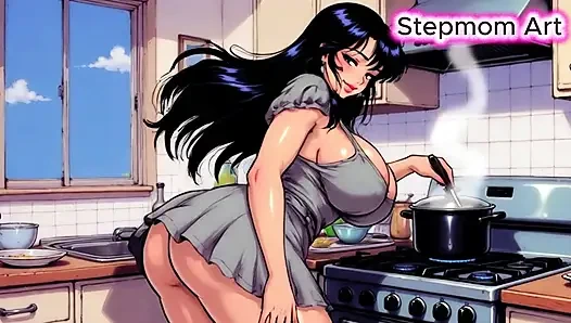 ИНСТРУКЦИЯ ПО ДРОЧКЕ Мачеха Spicy Ktichen - иди со мной, 100% ты кончишь - грязный разговор