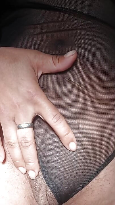 Woman masturbating pleasurably, she even orgasms while masturbating. Natural nipples