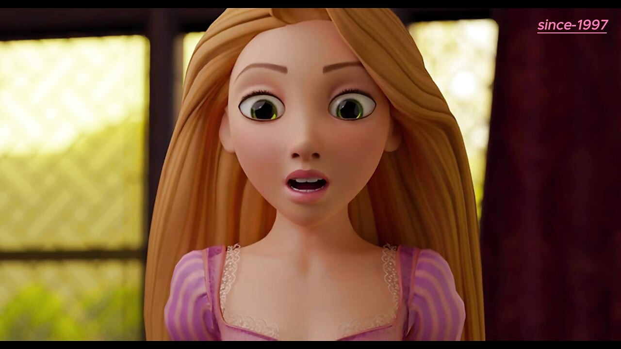 Disney princess Rapunzel animation parody
