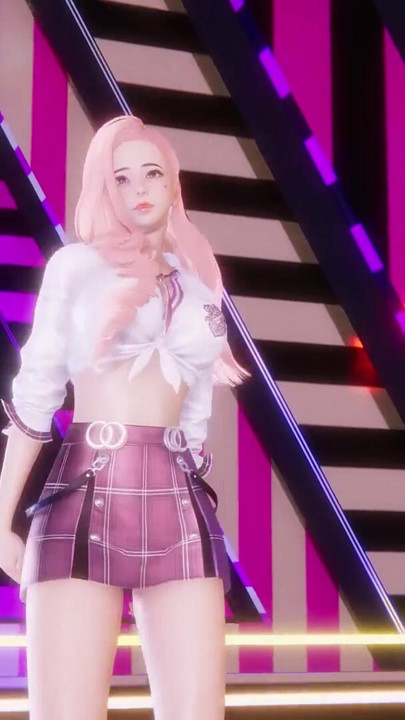 MMD NewJeans - ASAP - Seraphine Seksikäs Kpop Tanssi League of Legends Hentai Sensuroimaton 4K 60FPS | Klippi 1