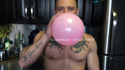 Balloon Fetish - Sergeant Miles Blowing Balloons Video1