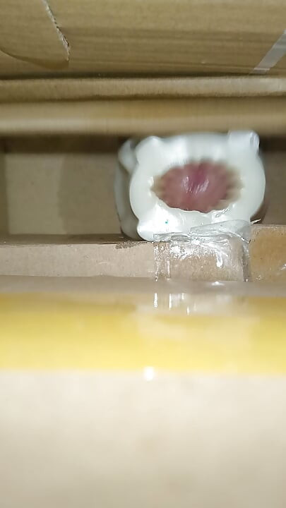 Cum inside homemade silicone pussy 4