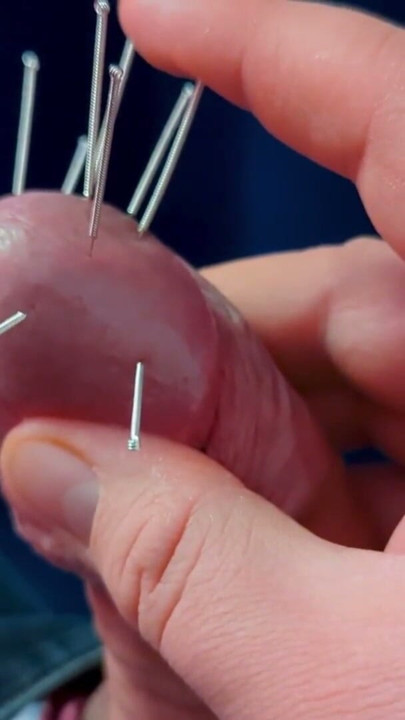 Ruined Orgasm with Cock Skewering - Extreme CBT, Acupuncture Needles Through Glans, Edging & Cock Tease | Clip 1
