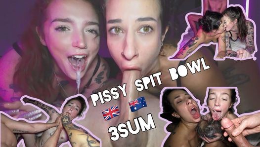 Kiki l’Australienne et la Britannique Amy pisse dessus et se fait baiser brutalement