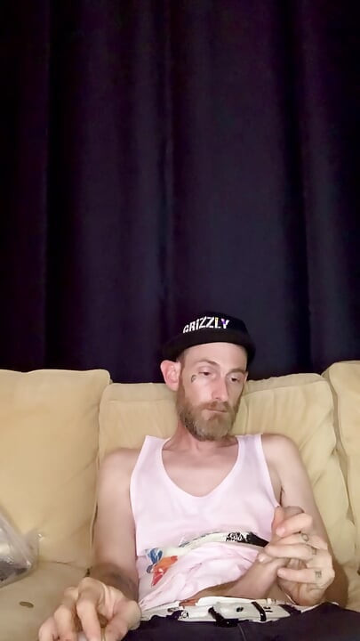 Almost Caught Stroking It at the Airbnb on the Couch