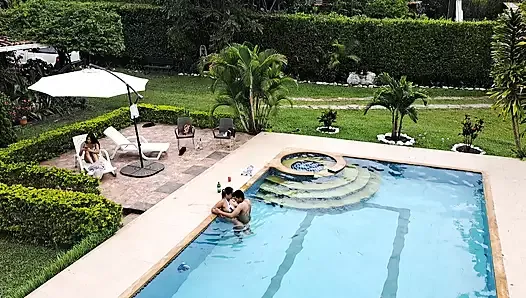 The party ends with a fuck in the pool. Part 1.