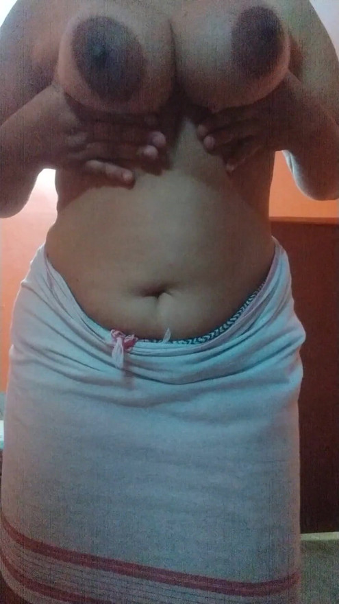 Late Night Desi Fantasy  desi Girl with big breast presses and massage | Clip 2