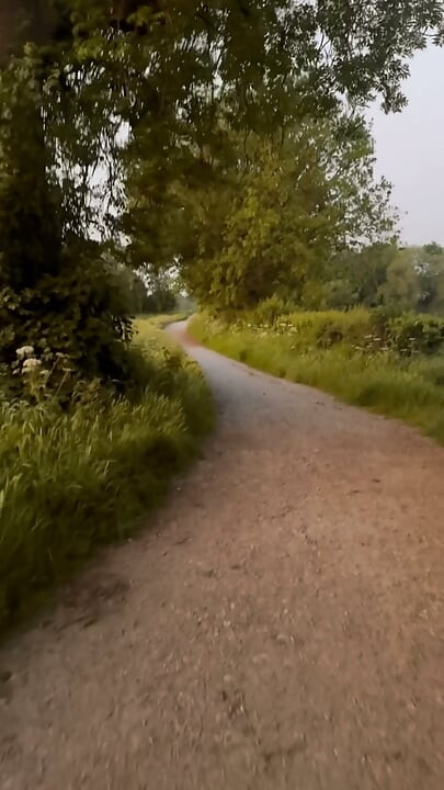 Edging barefoot walk ends with cumshot