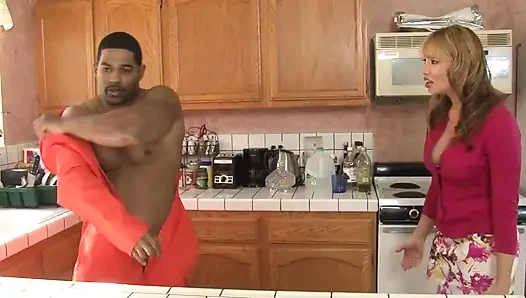 BBC Dirty MILFs Scene-1 Dirty Blonde MILF Maya Hills Enjoys Big Black Cock in Her Kitchen