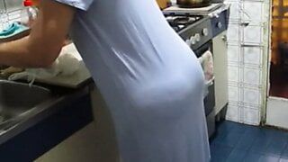 Madre madura sin bragas, casero, amateur