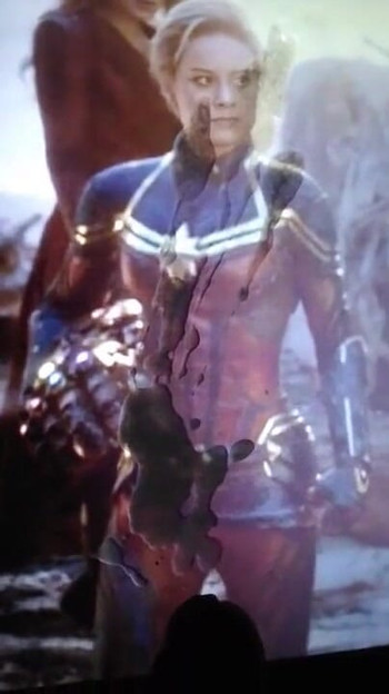 Iconic moment from "Brie Larson 'Captain Marvel' Cum Tribute (2)"