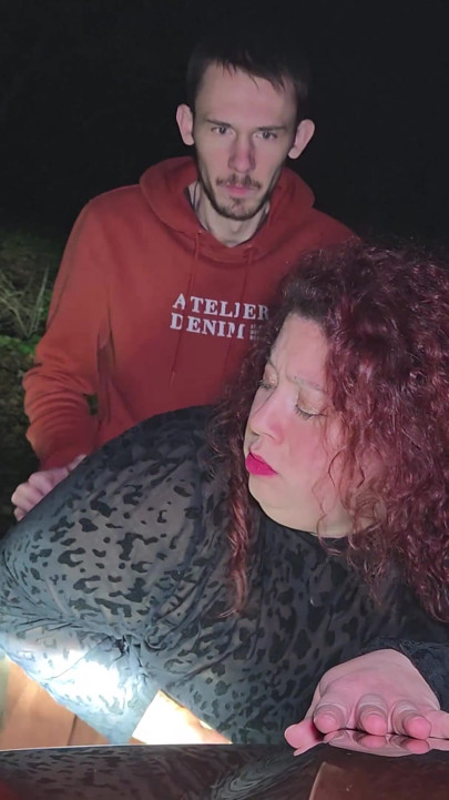 Little Bitch Getting Fucked in the Middle of the Forest in the Night