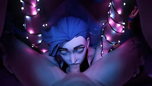 Creamy Facefuck with Blue Haired Girl!