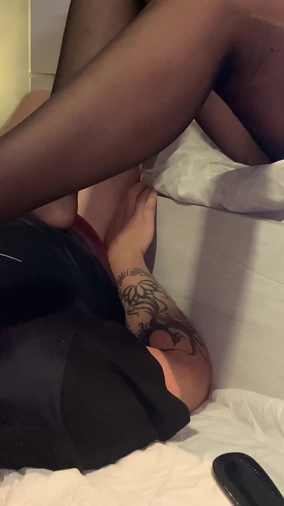 My Slave Is so Submissive to Me That He Licks His Feet and Sucks