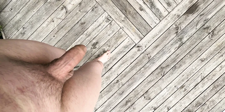 Boy jerks off naked at a lake (Remastered)