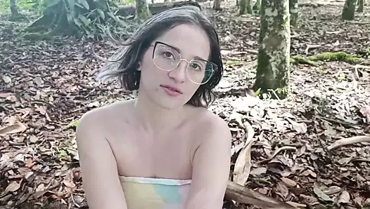 LOST GIRL GETS FUCKED IN THE FOREST IN EXCHANGE OF A RIDE HOME