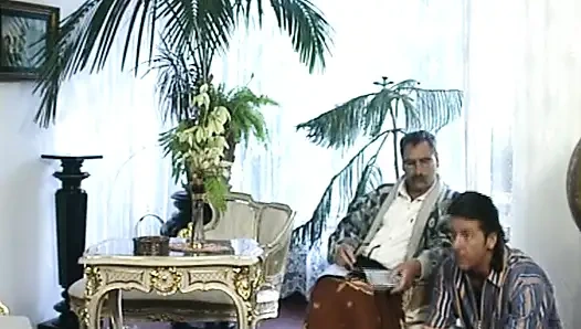 Beautiful German doll gets drilled in a hot threesome