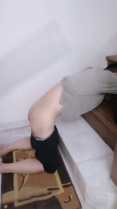 Whipping a white bubbly butt | Clip 1