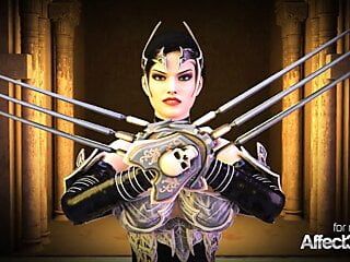 A rainha guerreira - animação 3d de fantasia