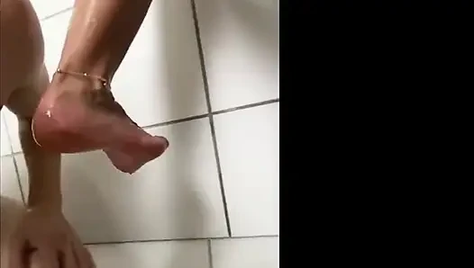 Useless Slave Washes Mistress Kiffa Feet - Dirty Feet Worship
