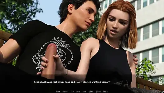 Jadilah bintang rock: gadis sange nyepong kontol besar di luar ruangan.