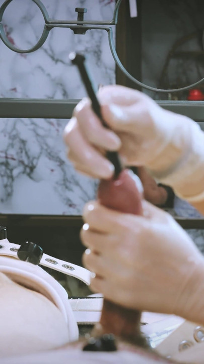 Latex Nurse Dominafire Sounds and Milks Segufix Bound Slave