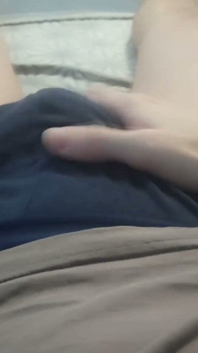 Bulge jerking in tight boxers – massive cock tease through fabric | Clip 2