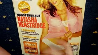 Трибьют спермы для Natasha Henstridge в журнале Maxim