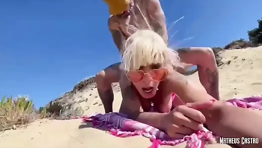 I Was Fucking a Latina Tourist on a Public Naturist Beach in Portugal
