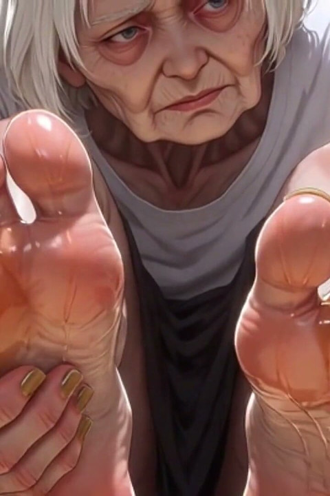 87 Year Old Granny Sensual Foot Oil Massage - Gorgeous Feet & Nails
