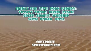Friday the 13th Porn Parody Sweaty Armpit Worship with Norah Nova