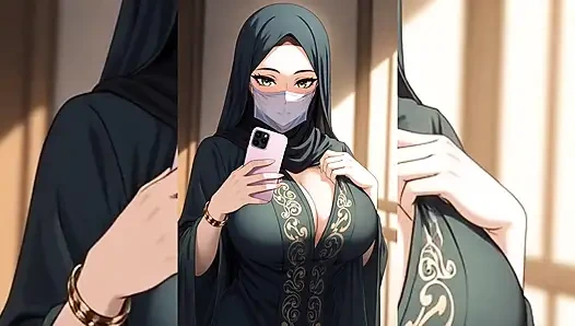 Hijabi muslimische schätzchen necken & twerking solo - beste verführerische spanking, hüpfen &hijab teil 1