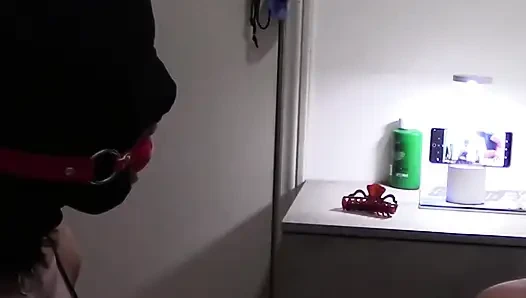 MILF Mouth-fucked with Ring Gag and Massive Throat Cumshot