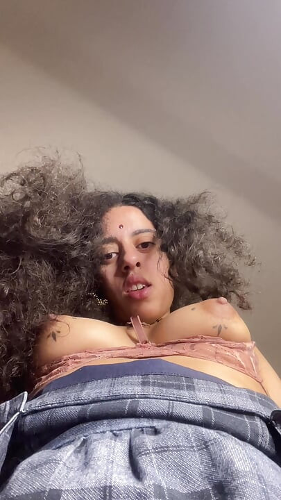 POV - hairy pussy sits on your face... and ride a dildo