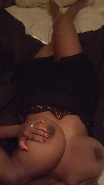 Flashing tits in bed