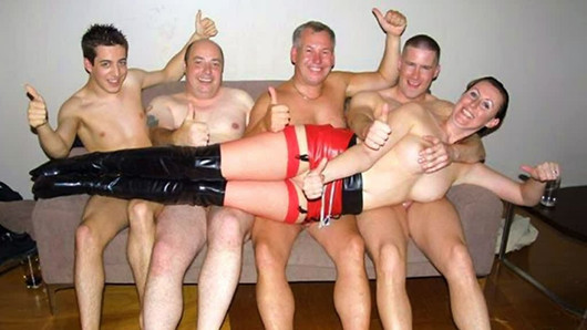 British Gangbang with Lara Latex