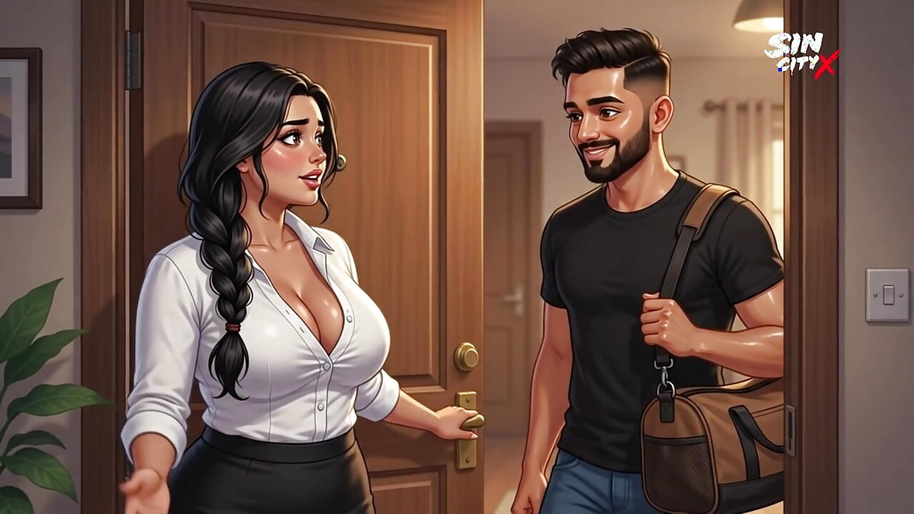 Tesão escritório tia Priya seduzida por jovem massagista - foda massagem completa