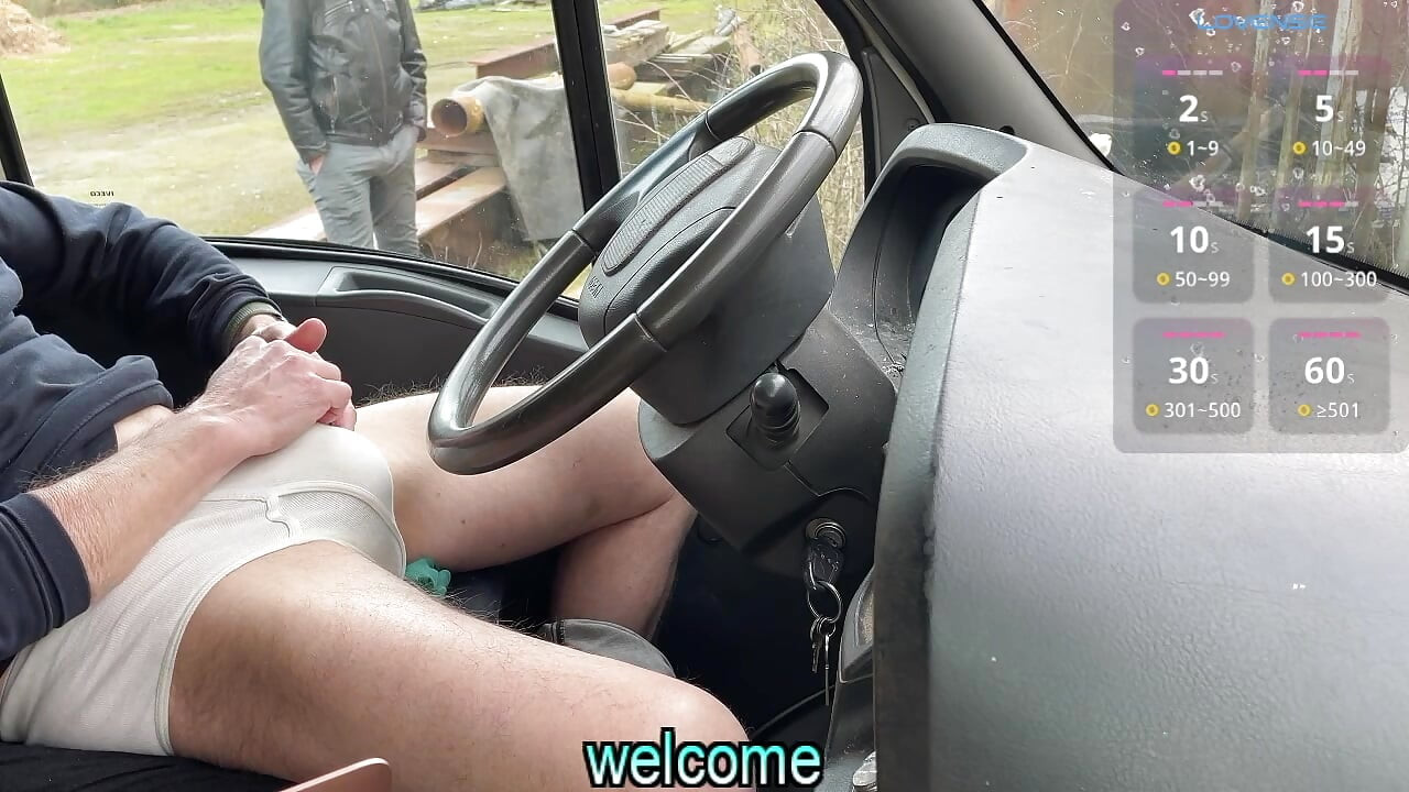 Showing Off My Big Bulge in My Truck - He Ends Up Sucking Me Hard