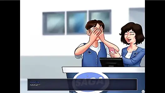 Kisah musim panas - josephine nyepong kontol johannes di belakang meja ... Johannes ngentot sama tina