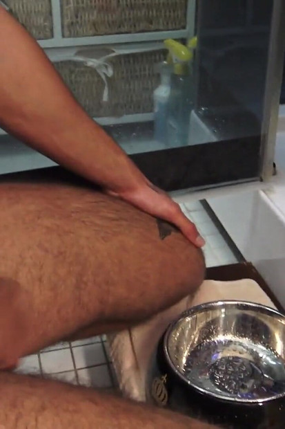 Romantic Sex Shower - and He Has to Watch, Jerk off in the Dog Bowl, and Drink It!