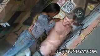 A straight guy fucking a glory hole
