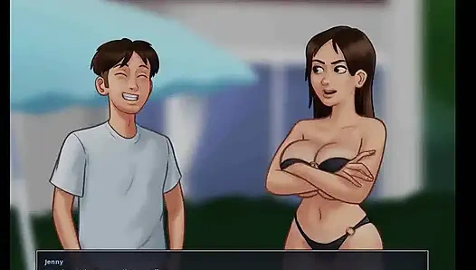 Летняя сага: сексуальная задница сводная сестра у бассейна, эпизод 121