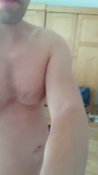 Fit guy strips and wants you to worship his cock and body | Clip 1