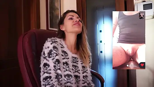 Brunette MILF talks about a very small cock for the webcam