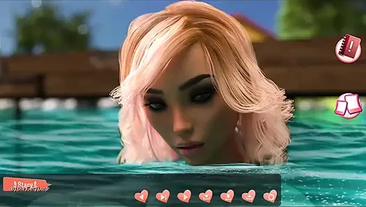 Ateşlilere yardım ediyorum #4 - Johanne bir ağaca bağlı olarak uyandı ve... Ona sakso çekiyor... Belle ve Stacy birbirleriyle oynamış.