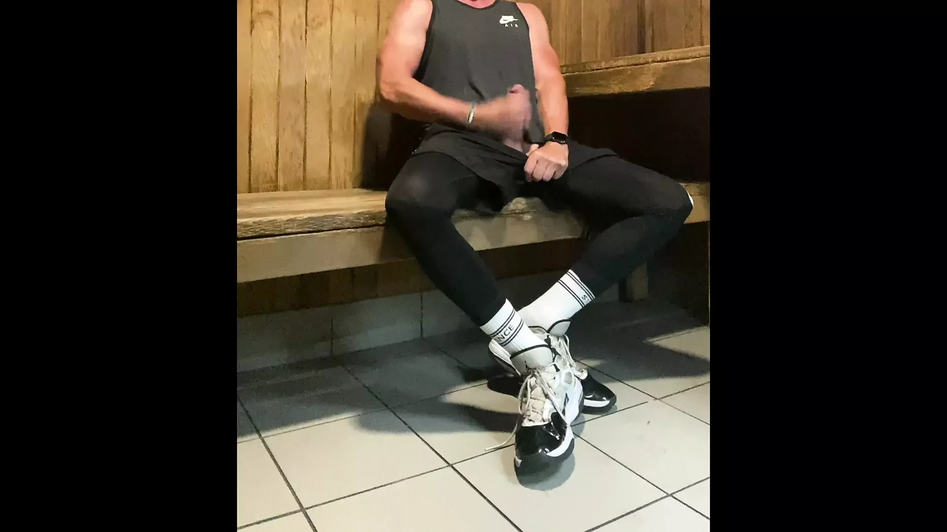 Another Load of Cum in the Sauna from JockDad87