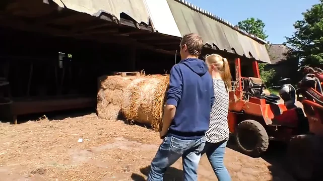 Chubby German Girl Fucked On Farm