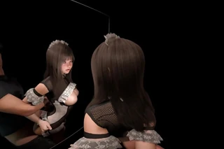 Vr sex- hizmetçi aynayı seviyor