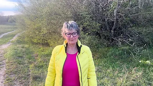 The Anal Granny Outdoors!!!